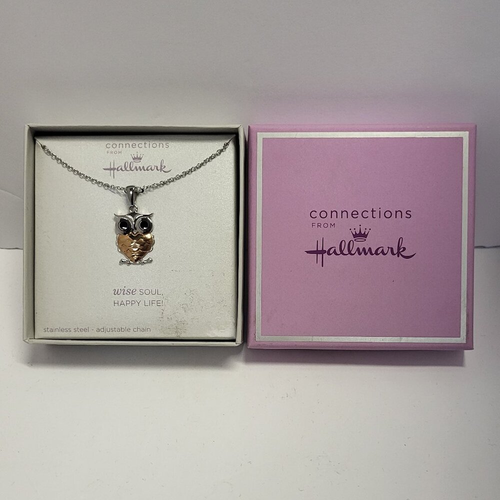 Hallmark Wise Soul Happy Life stainless steel necklace - Picture 1 of 4